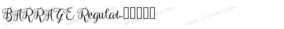 BARRAGE Regular字体转换